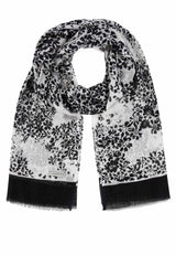 Rosette lyocell long scarf