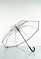 Lasessorrain-Läpinäkyvä sateenvarjo-8882 mustalla reunalla-Sivusta