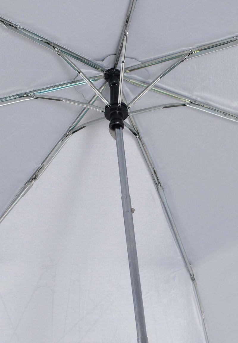 Edullinen kokoontaitettava Muumi Puutarha sateenvarjo 3M heijastava tikapuut harmaa 6G