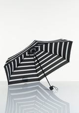 Lasessorrain-Pieni sateenvarjo - 8779-Musta valkoisilla raidoilla-Sivusta