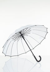 Lasessorrain-Iso sateenvarjo - 8781-16-Paneelinen Valkoinen-Sivusta