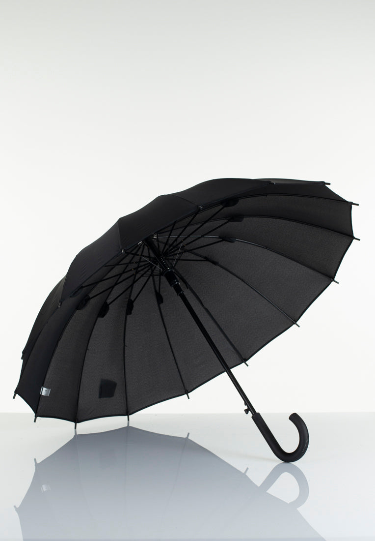 Lasessorrain-Iso sateenvarjo - 8781-16-Paneelinen Musta-Sivusta