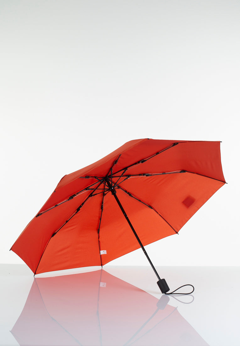 Lasessorrain-Kestävä kokoontaitettava sateenvarjo - 8775-Tumma oranssi-Sivusta