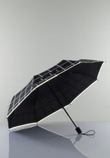 Kokoontaitettava sateenvarjo 3M heijastavalla reunalla Ruudullinen
