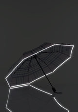 Kokoontaitettava sateenvarjo 3M heijastavalla reunalla Ruudullinen Rosa 1DC