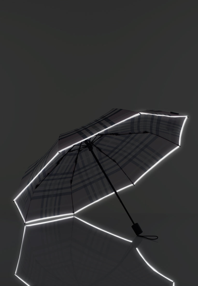 Kokoontaitettava sateenvarjo 3M heijastavalla reunalla Ruudullinen Rosa 1DC