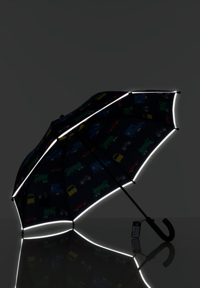 Lasessor rain Lasten Turvallinen Sateenvarjo SININEN heijastavalla reunalla pimeässä