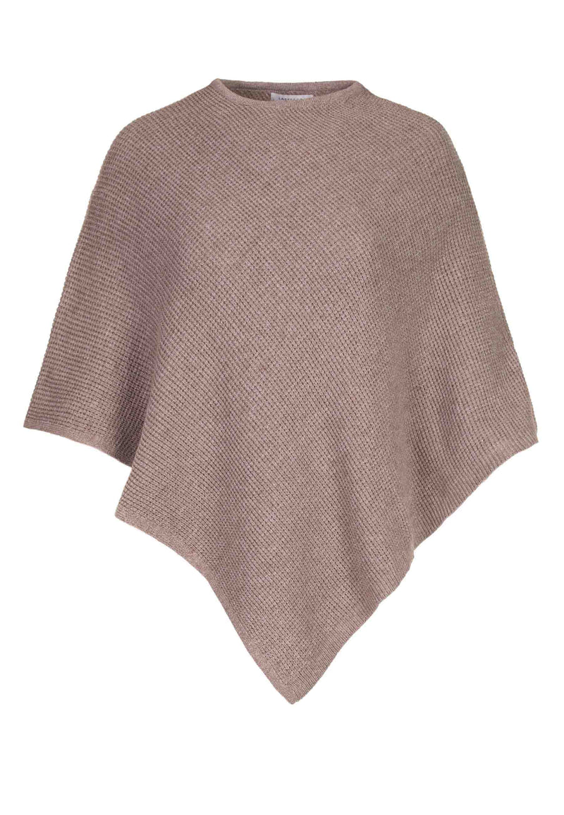 Bethina knitted poncho with a structured surface