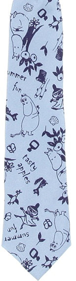 Moomin in the Garden children's silk tie