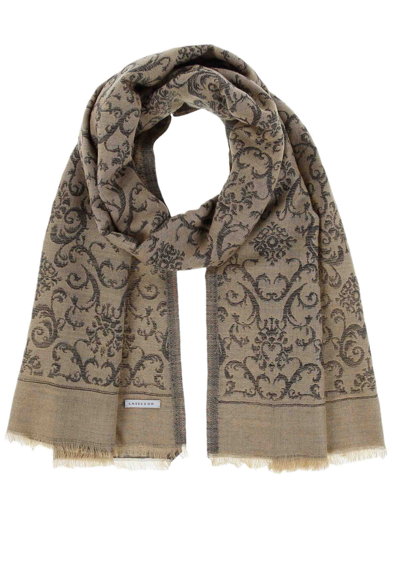 Ornamental wool scarf