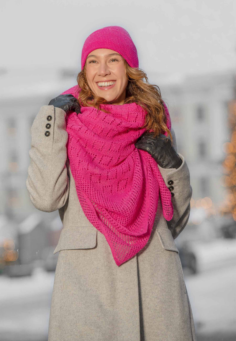 Ottavia knitted square scarf